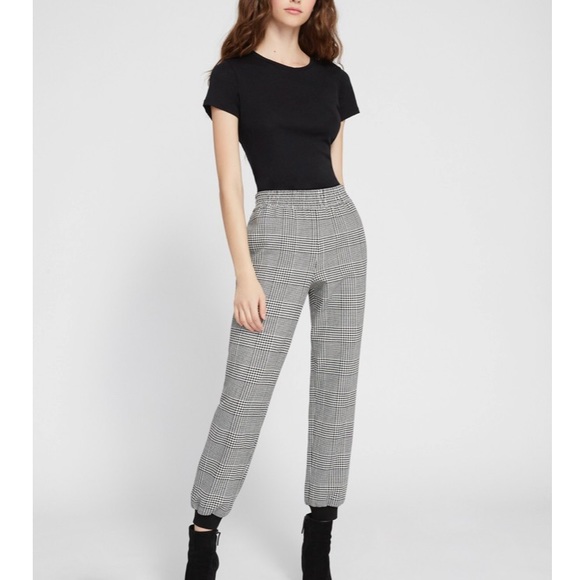 Alice and Olivia Pete Plaid Pull Up Pant